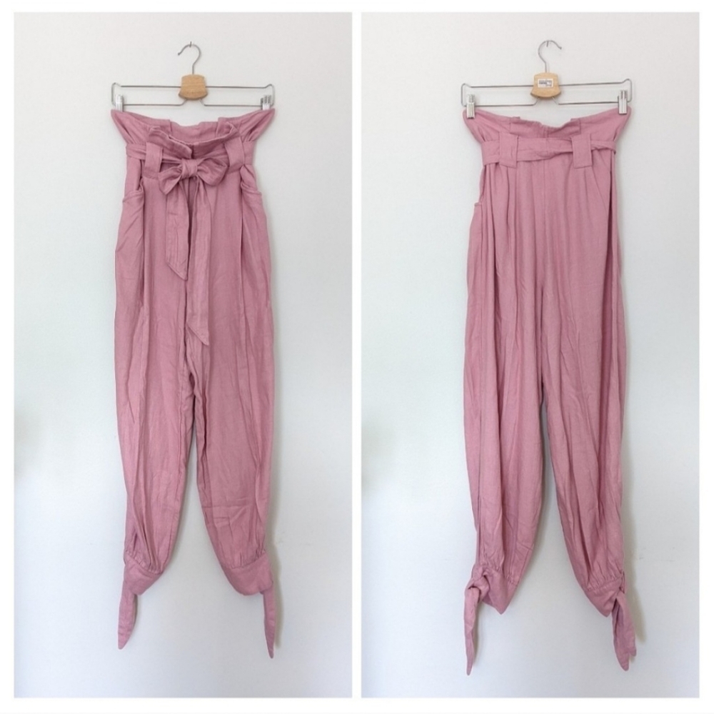 Free People "Big Chill" Dusty Pink Paper Bag Lounge Pant